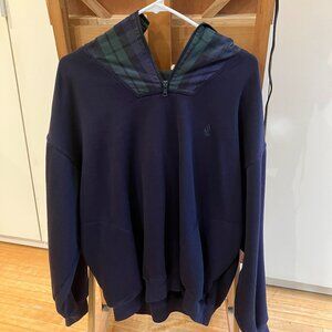 Hoodie with Neck Zip